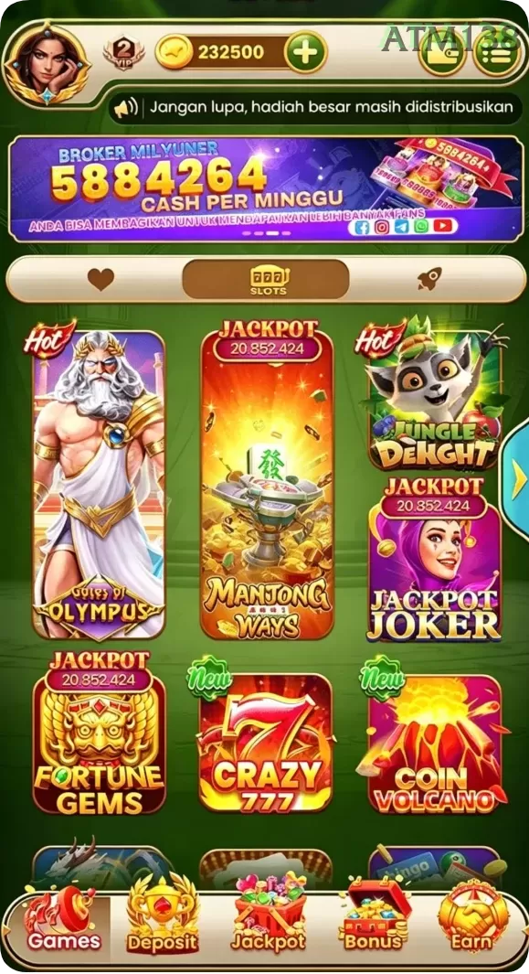 Cuplikan layar PPV88 — menu navigasi